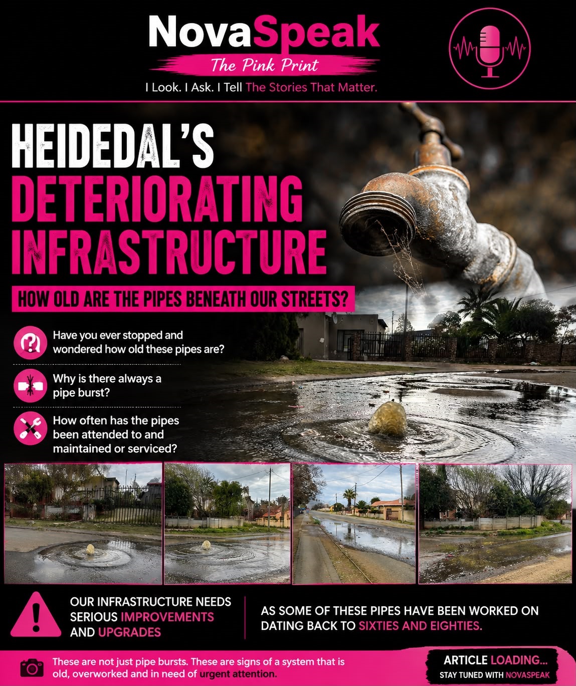 HEIDEDAL’S DETERIORATING INFRASTRUCTURE: HOW OLD ARE THE PIPES BENEATH OUR STREETS?